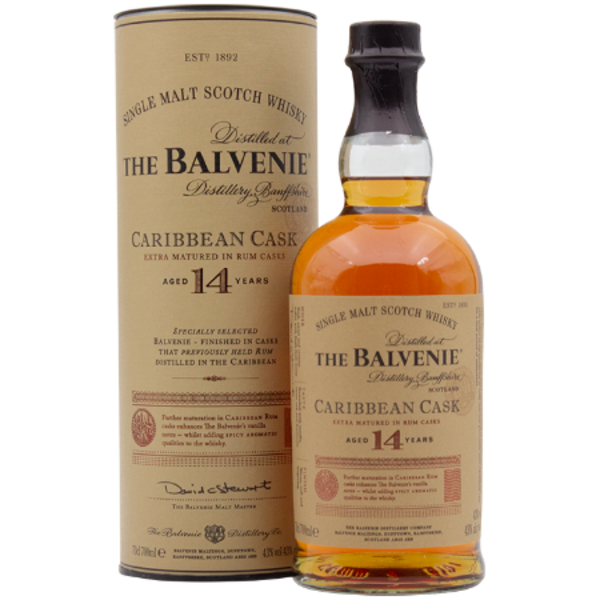 Balvenie 14YO Caribbean Cask Speyside Single Malt 700ml