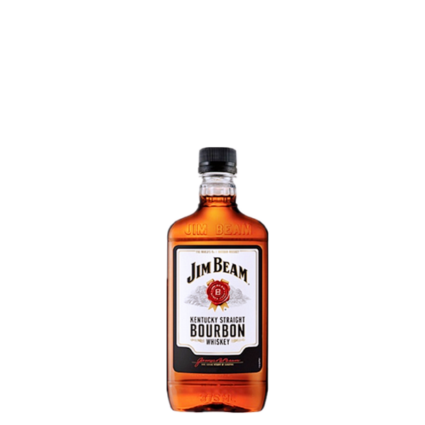 Jim Beam White Bourbon Hip Flask 375ml